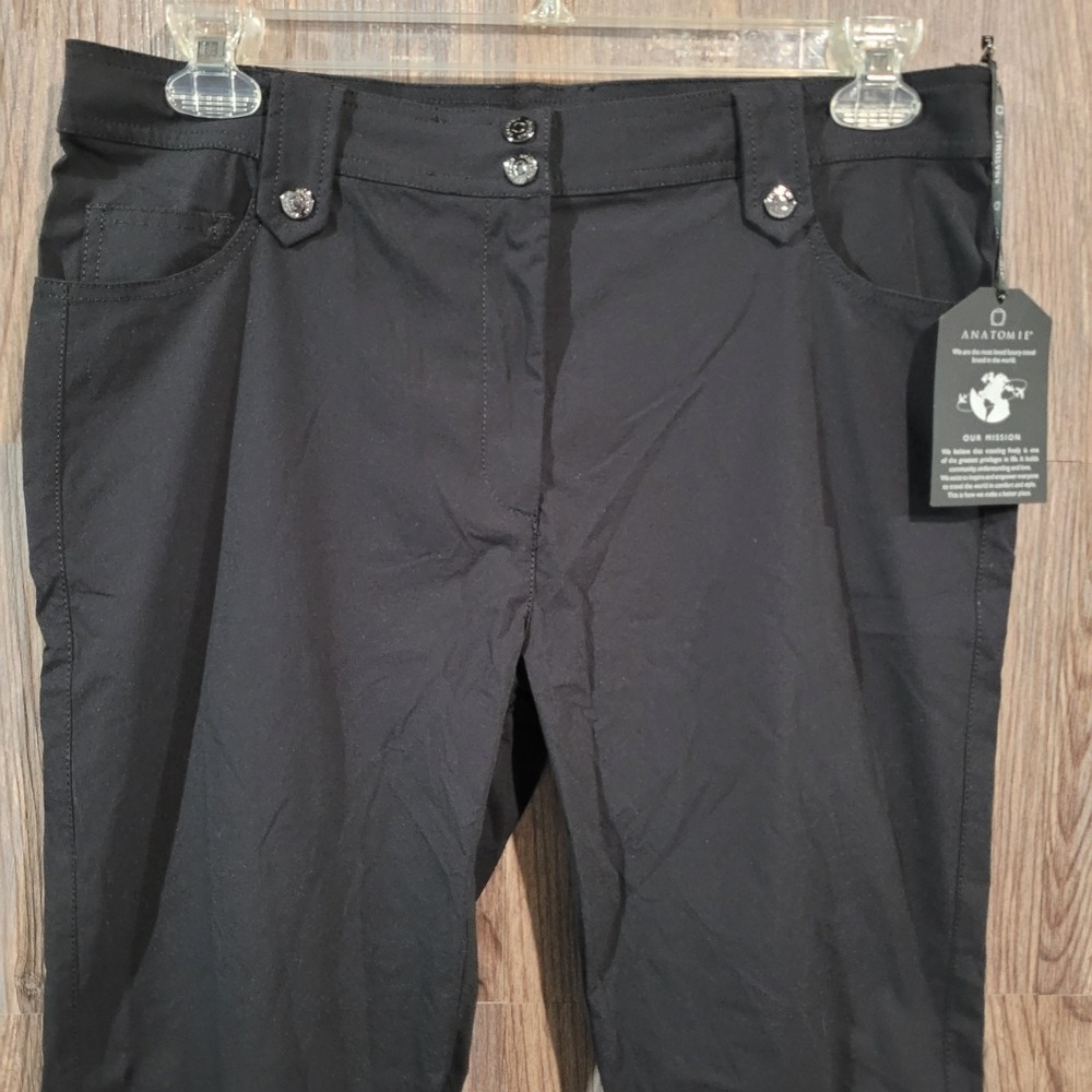 Anatomie Skyler Travel Pant XL x 31 Black Slim Fit Lightweight UV Protection - Picture 2 of 15